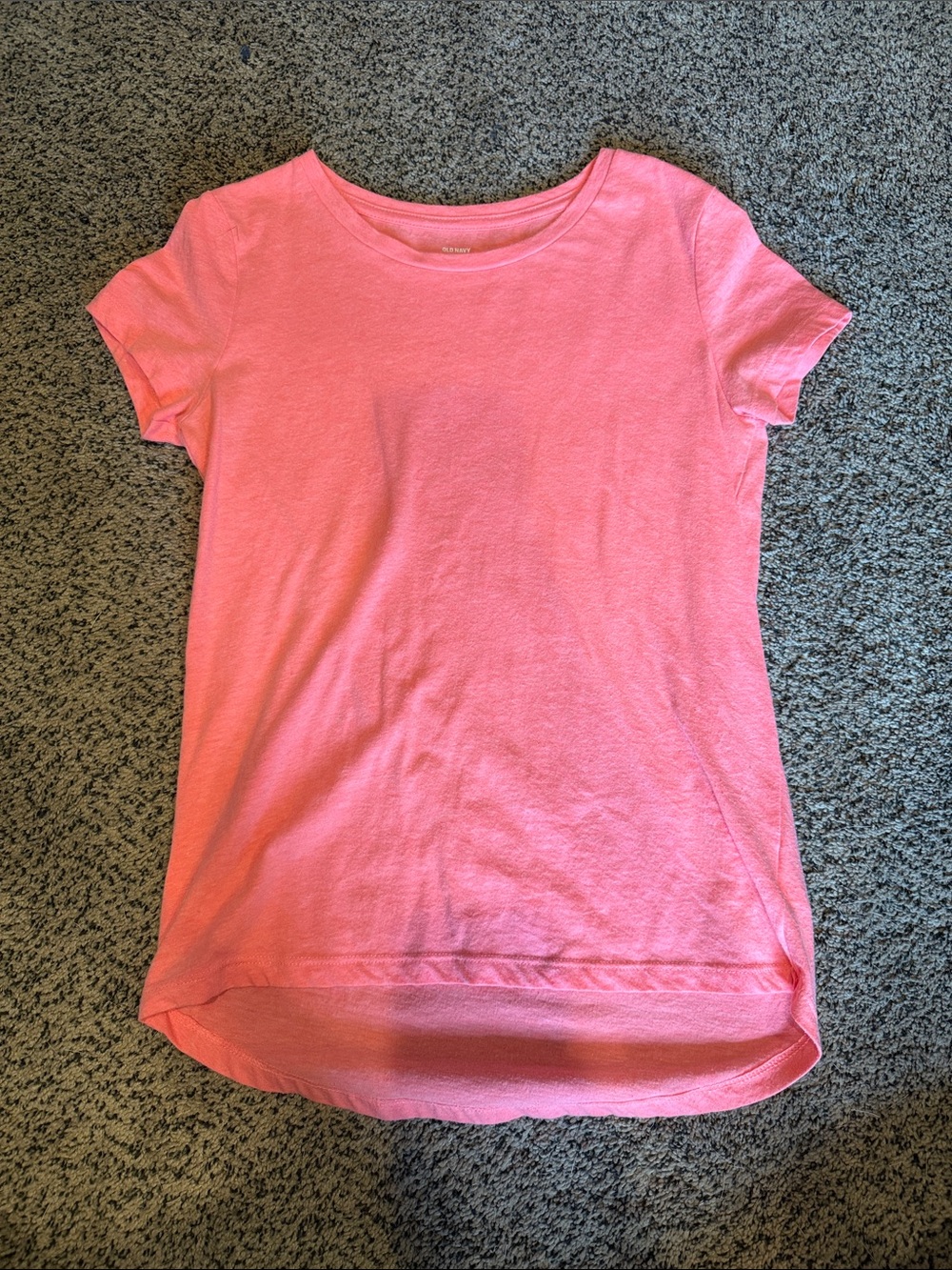 Old Navy Girls Coral Pink Short Sleeve Crew Tee